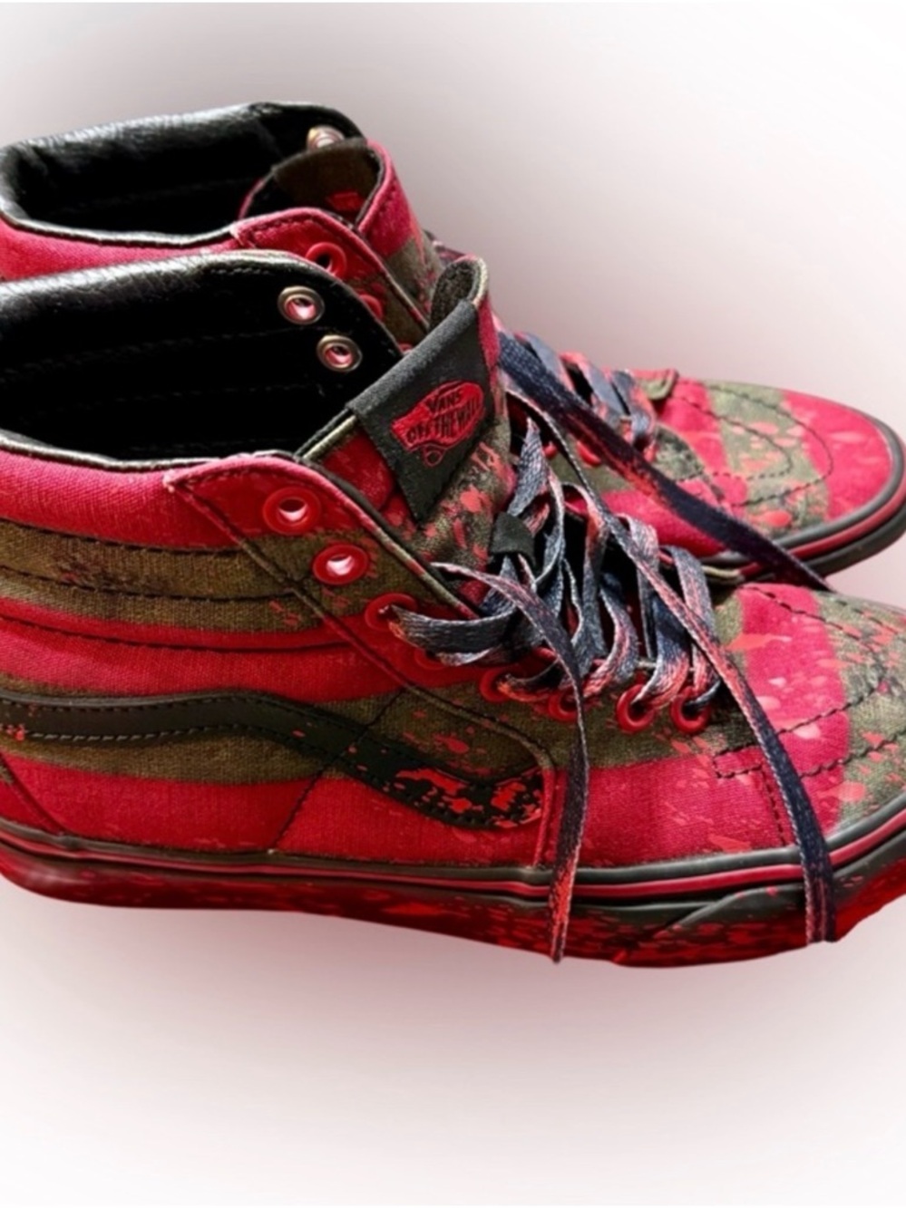Vans “Nightmare on Elm Street” High-Top Sneakers with blood splatters! New! - Picture 7 of 13